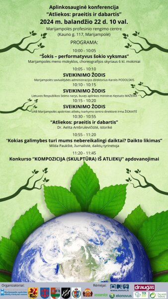 Besidomintiems aplinkosaugos problemomis - renginys balandžio 22 d. 