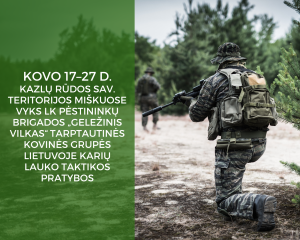 Kovo 17-27 d. planuojamos karių pratybos 